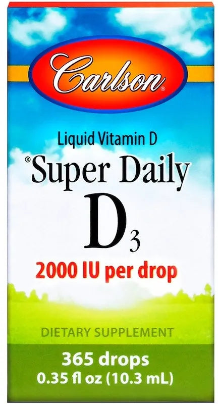 Super Daily D3 2000 IU - 10 ml - Carlson Labs - Papildai