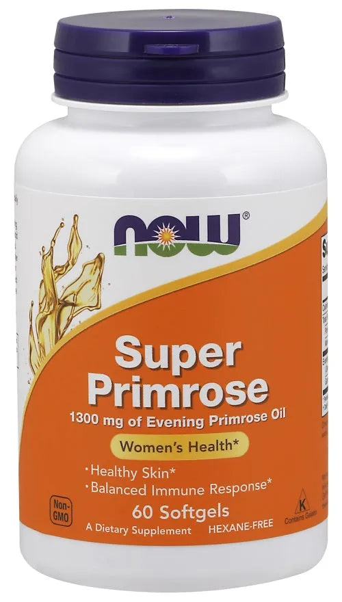 Super Primrose 1300mg - 60 softgels - NOW Foods - Papildai