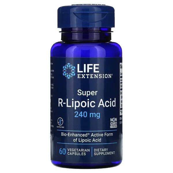 Super R-Lipoic Acid 240mg - 60 vcaps - Life Extension - Papildai