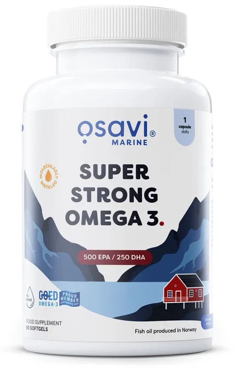 Super Strong Omega 3 500 EPA / 250 DHA - 90 softgels - Osavi - Papildai