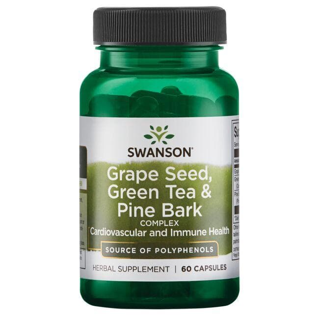 Grape Seed, Green Tea & Pine Bark Complex - N60 - Swanson - Vaistine1.lt