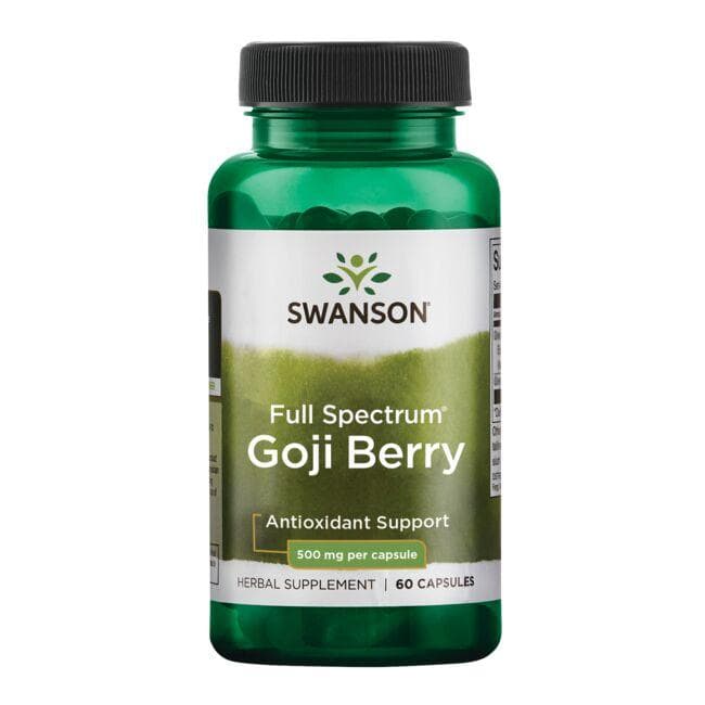 Goji Berry - Wolfberry - Dygliuotasis ožerškis - 500 mg - N60 - Swanson - Vaistine1.lt