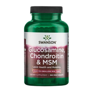 Glucosamine, Chondroitin & MSM - Mini Tabs - N360 - Swanson - Vaistine1.lt