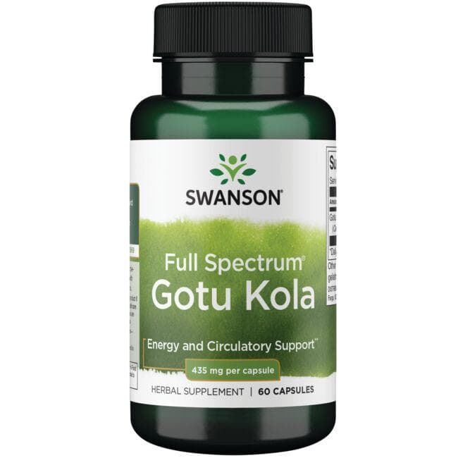 Full Spectrum Gotu Kola - Azijinė centelė - 435 mg - N60 - Swanson - Vaistine1.lt