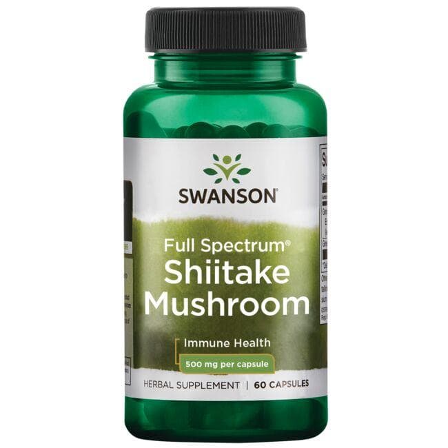 Shiitake Mushroom - Šitake grybas - 500 mg - N60 - Swanson - Vaistine1.lt