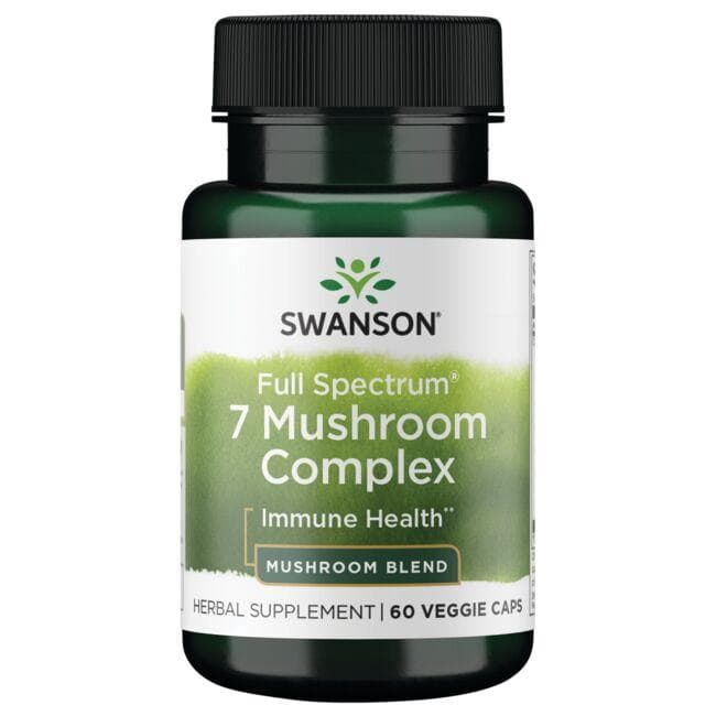 Full Spectrum 7 Mushroom Complex - N60 -  7 grybų kompleksas - Swanson - Vaistine1.lt