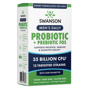 Men's Daily Probiotic + Prebiotic FOS - N60 - Prebiotikas - Probiotikas - Vyrams - Swanson - Vaistine1.lt