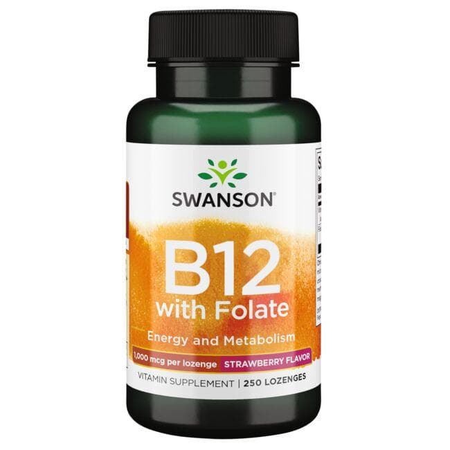 Vitamin B12 with Folate - Vitaminas B12 su folio rūgštimi - N250 - Swanson - Vaistine1.lt