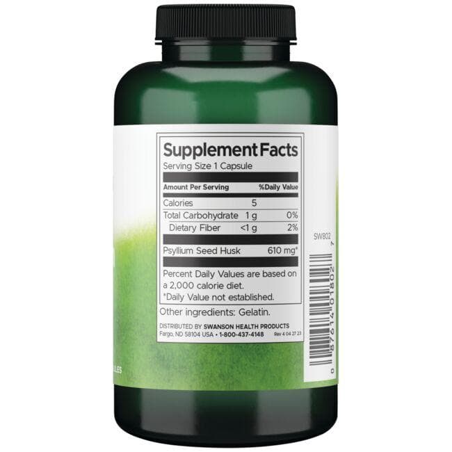 Psyllium Husks - Žarnynui - 610 mg - N100 - Gyslotis - Swanson - Vaistine1.lt