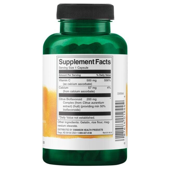 Vitamin C with Bioflavonoids - 500 mg - N100 - Swanson - Vaistine1.lt