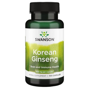 Korean Ginseng - Korėjos ženšenis - 500 mg - N100 - Swanson - Vaistine1.lt