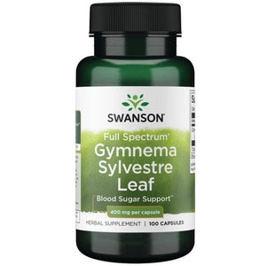 Gymnema Sylvestre Leaf - 400 mg - N100 - Swanson - Vaistine1.lt