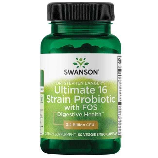 Ultimate 16 Strain Probiotic with FOS - Probiotikas - 3.2 mlrd. - N60 - Swanson - Vaistine1.lt