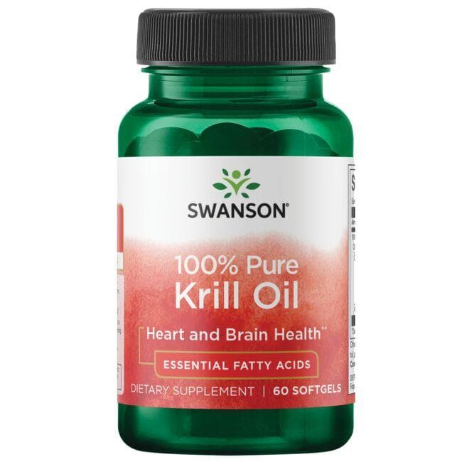 100% Pure Krill Oil - Grynas krilių aliejus - N60 - Swanson - Vaistine1.lt