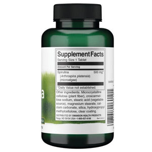 Spirulina - 500 mg - N180 - Swanson - Vaistine1.lt