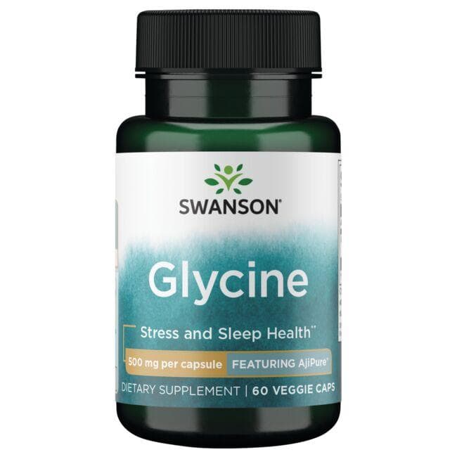 Glycine - 500 mg - N60 - Glycinas - su AjiPure - Swanson - Vaistine1.lt