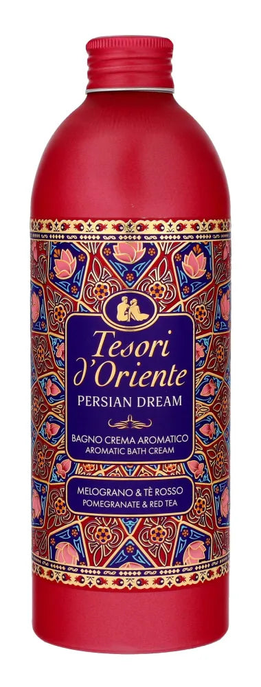 TESORI D’ORIENTE Creamy Bath Liquid Persian Dream - Granatų ir Raudonosios Arbatos 500ml - Kosmetika