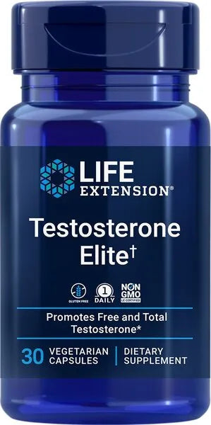 Testosterone Elite - 30 vcaps - Life Extension - Papildai