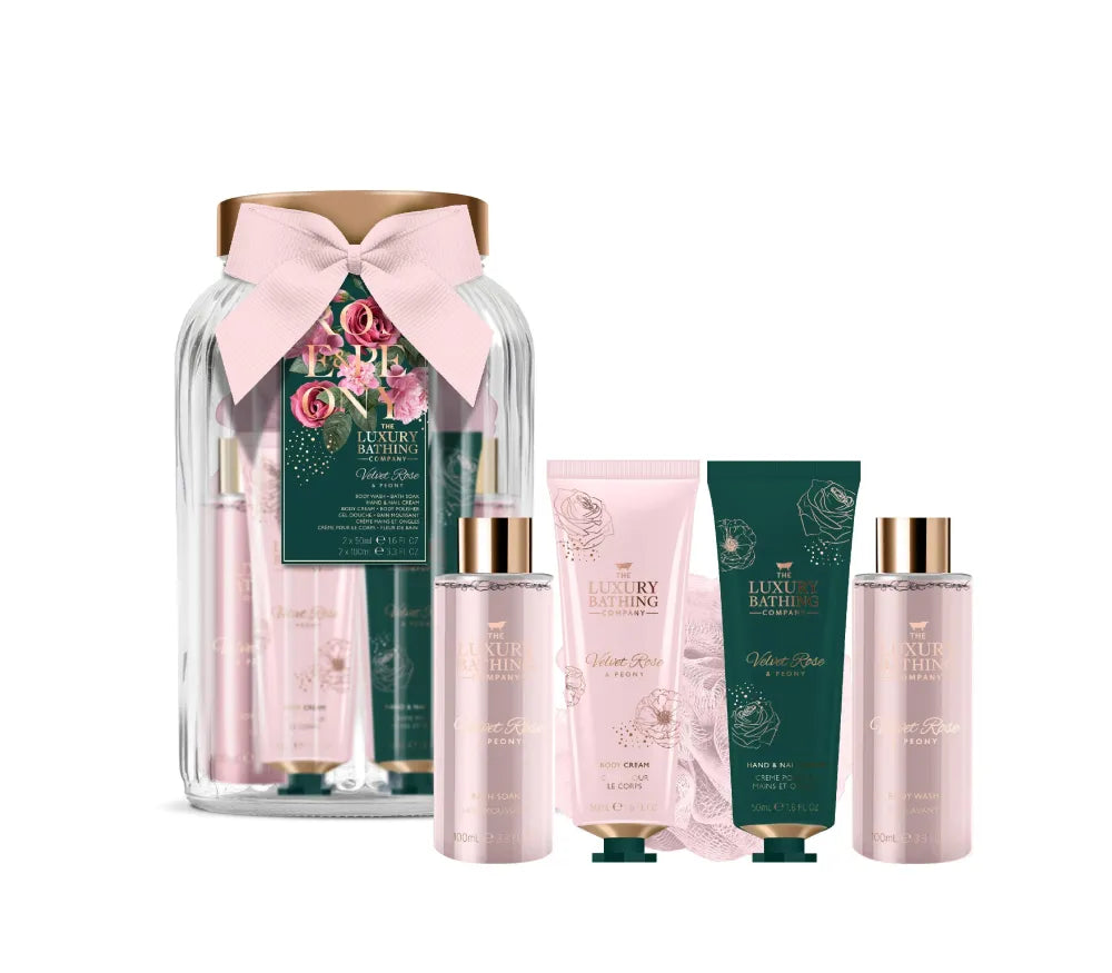 THE LUXURY BATHING COMPANY Velvet Rose & Peony Gift Set - Grynas malonumas 1 pak. - Kosmetika