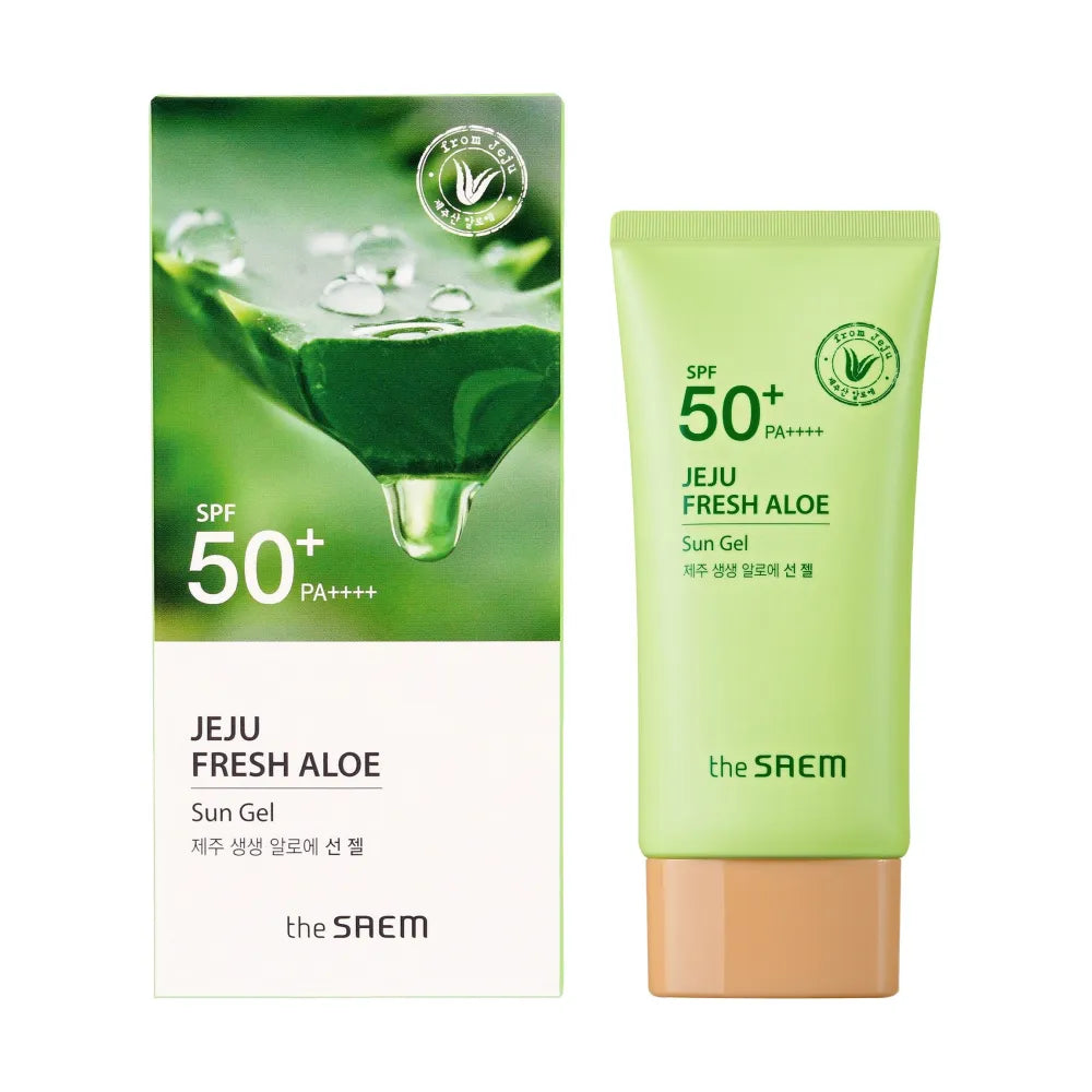 The SAEM Jeju Fresh Aloe Cream-gel saulės kremas SPF50+ 50g - Kosmetika