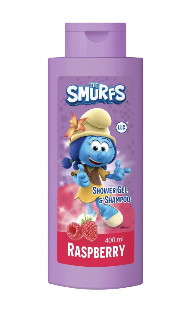 The Smurfs Shower Gel & Shampoo Raspberry 400 ml - Vaikui ir mamai