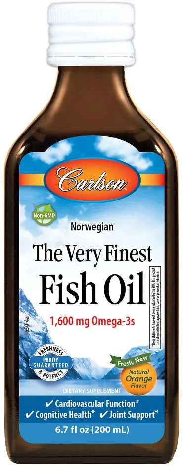 The Very Finest Fish Oil Natural Orange - 200 ml - Carlson Labs - Papildai