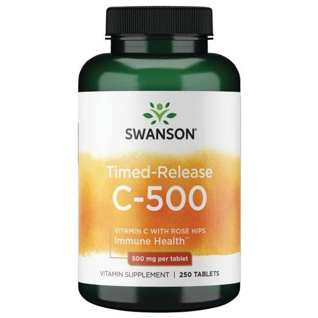 Time-Released C-500 - Vitaminas C - 500 mg - N250 - Swanson - Papildai