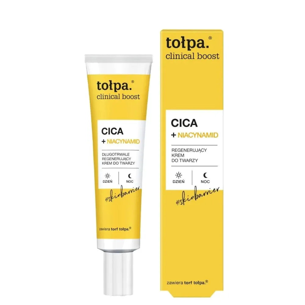 TOŁPA Clinical Boost Cica+ Niacinamide Ilgalaikė regeneruojanti veido kremas 40 ml - Kosmetika