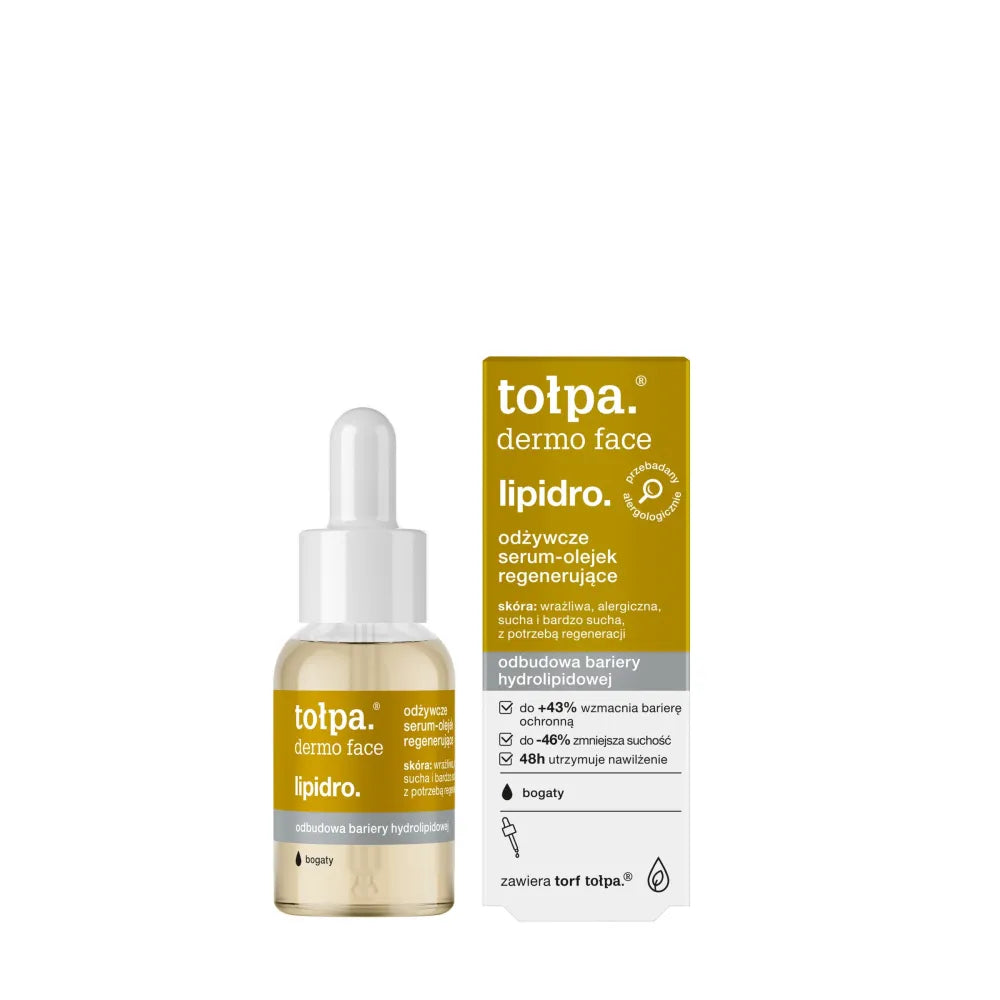 TOŁPA Dermo Face Lipidro Rich Nourishing Regenerating Serum-oil - hidrolipidinės barjero rekonstrukcija 30 ml