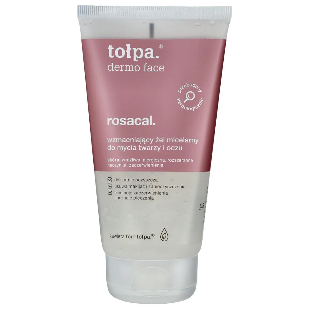 TOŁPA Dermo Face Rosacal Stiprinantis micelinis gelis veido ir akių valymui 150 ml - Kosmetika