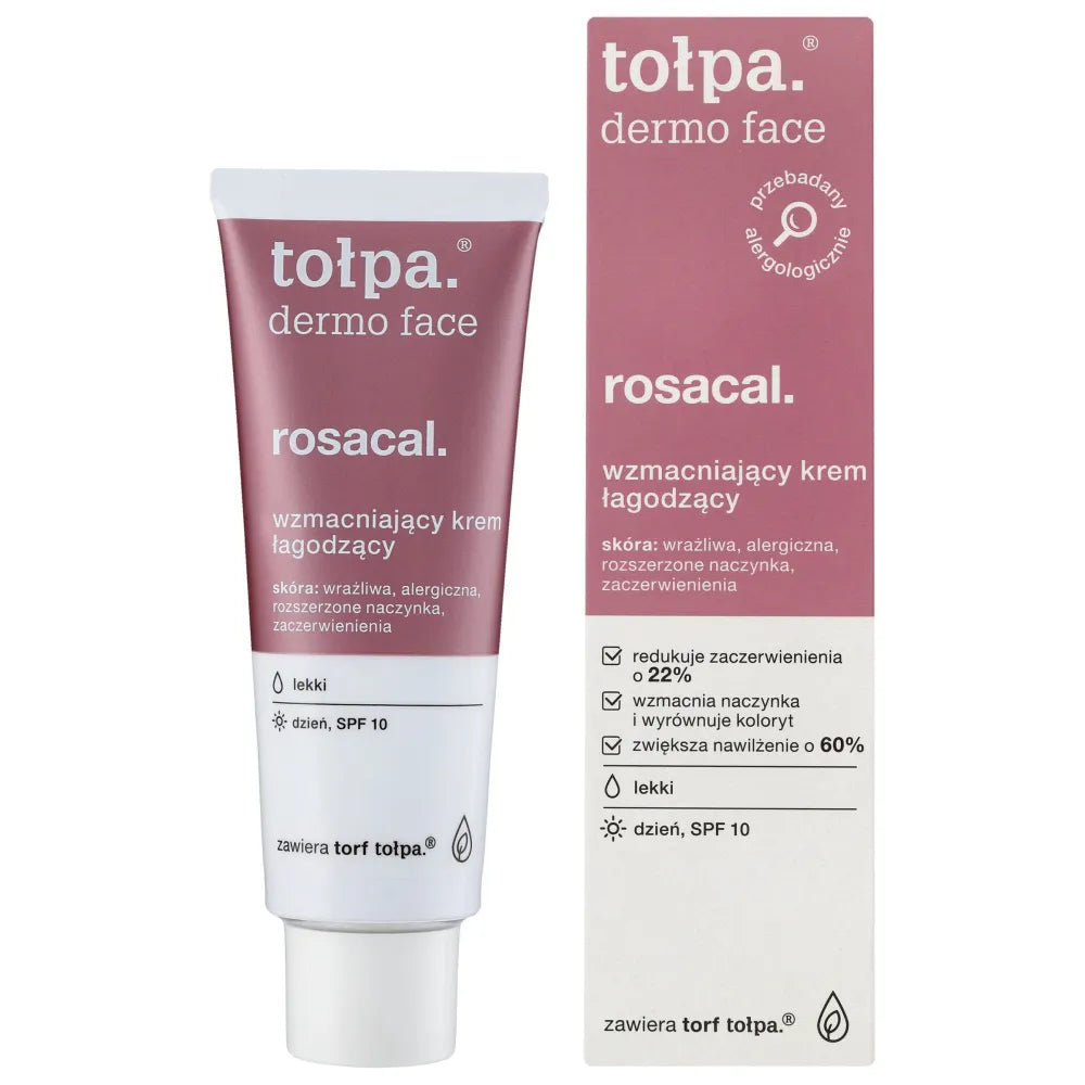TOŁPA Dermo Face Rosacal Stiprinantis Raminantis Kremas SPF10 Dienai 40 ml - Kosmetika