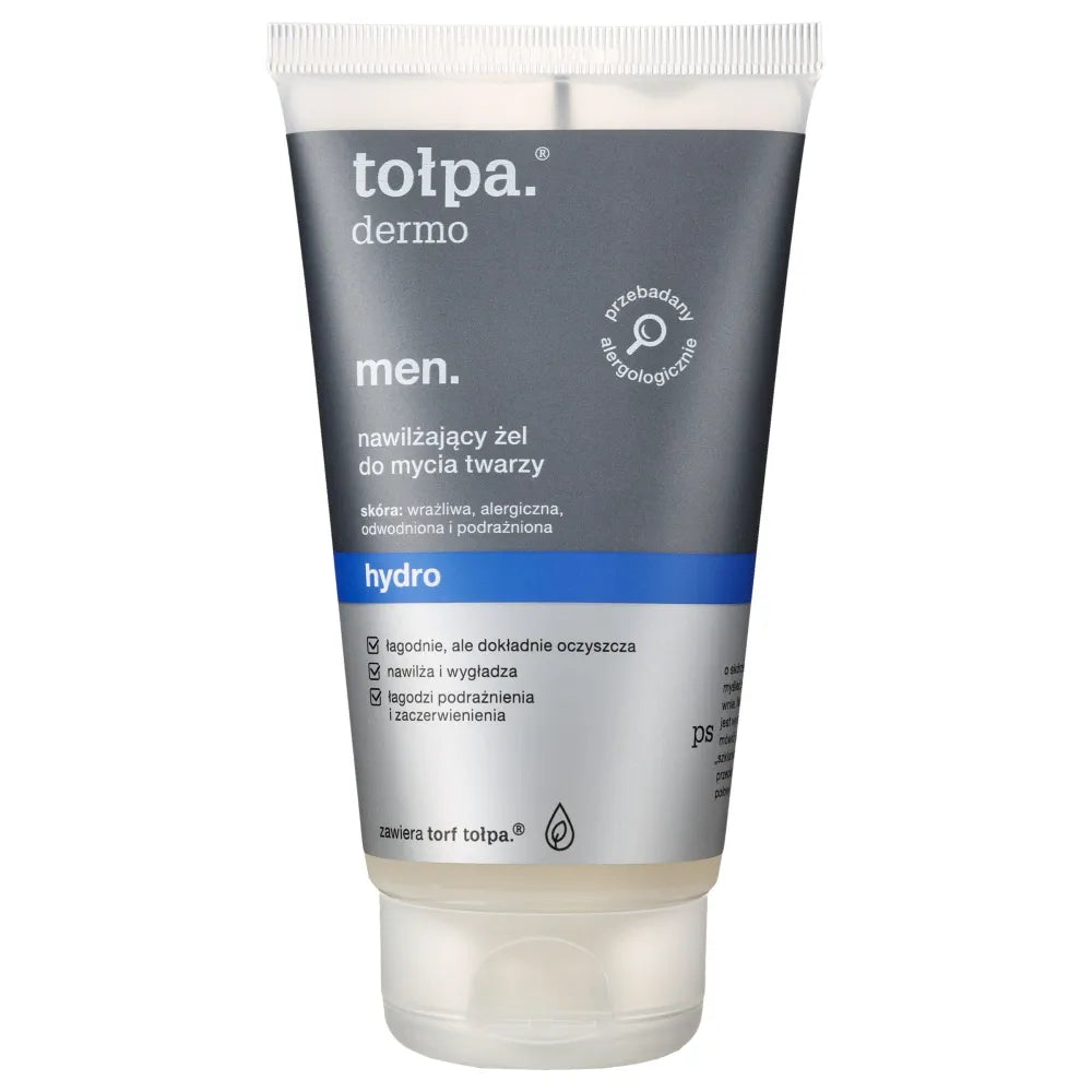 TOŁPA Dermo Men Drėkinantis Hidro Veido Valymo Gelis 150 ml - Kosmetika