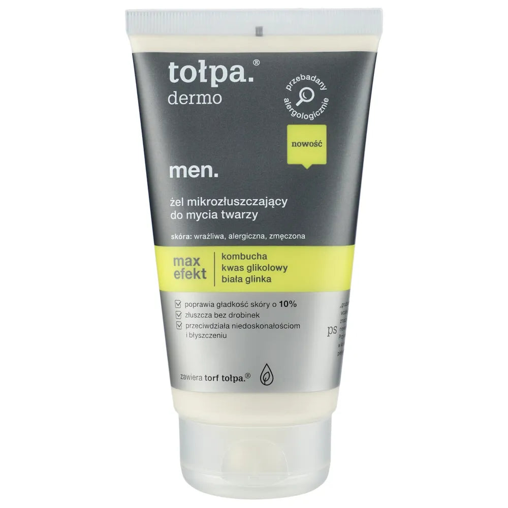TOŁPA Dermo Men Exfoliacinis Veido Valymo Gelis Max Effect 150 ml - Kosmetika