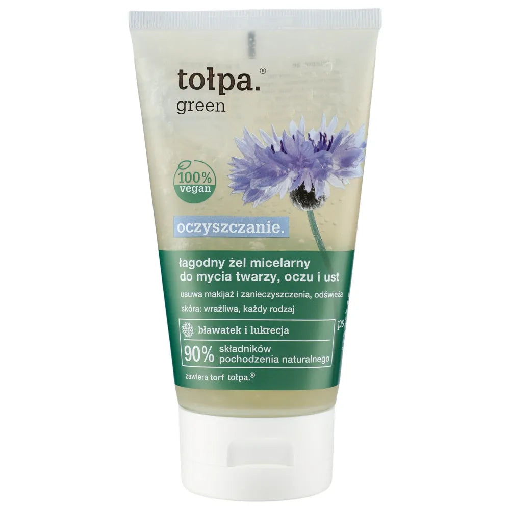 TOŁPA Green Cleansing Micellar Gel veido akių ir lūpų prausimui švelnus 150 ml - Kosmetika