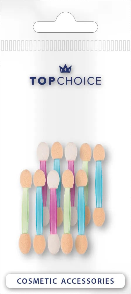 TOP CHOICE Double-sided eye shadow applicators (35234) 1 pak. - 10 vnt. - Kosmetika