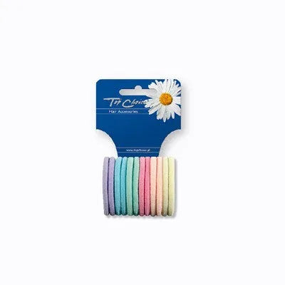 Top Choice Hair accessories ’Pastel’ suvirinti guminiai juostelės (22500) 1 pak. - 12 vnt. - Kosmetika