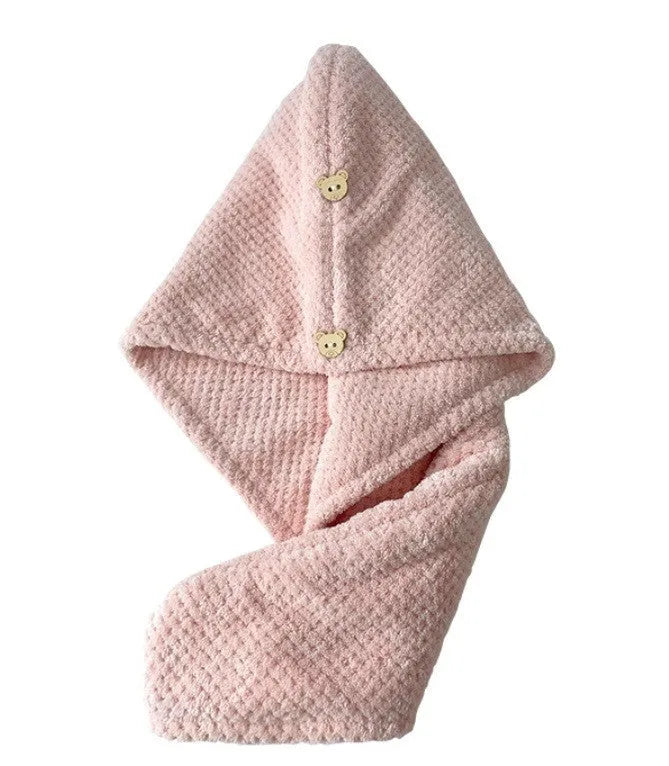 Towel-hood for hair - rožinė 1 vnt - Kosmetika