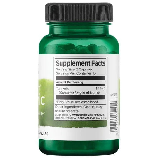 Turmeric Full Spectrum - Ciberžolė - 720 mg - N30 - Swanson - Papildai