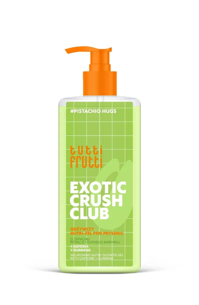 TUTTI FRUTTI #Pistachio Hugs Maitinamasis dušo gelis Pistachio + Kofeinas + Guarana 400 ml - Kosmetika