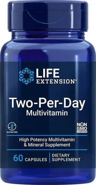 Two-Per-Day Multivitamin - 60 caps - Life Extension - Papildai