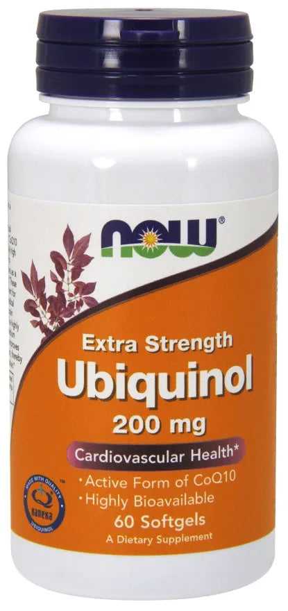 Ubiquinol 200mg - 60 softgels - NOW Foods - Papildai