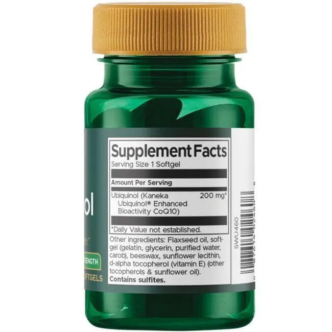 Ubiquinol - Maximum Strength - 200 mg - N30 - Swanson - Papildai