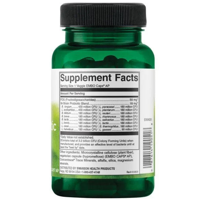 Ultimate 16 Strain Probiotic with FOS - Probiotikas - 3.2 mlrd. - N60 - Swanson - Papildai