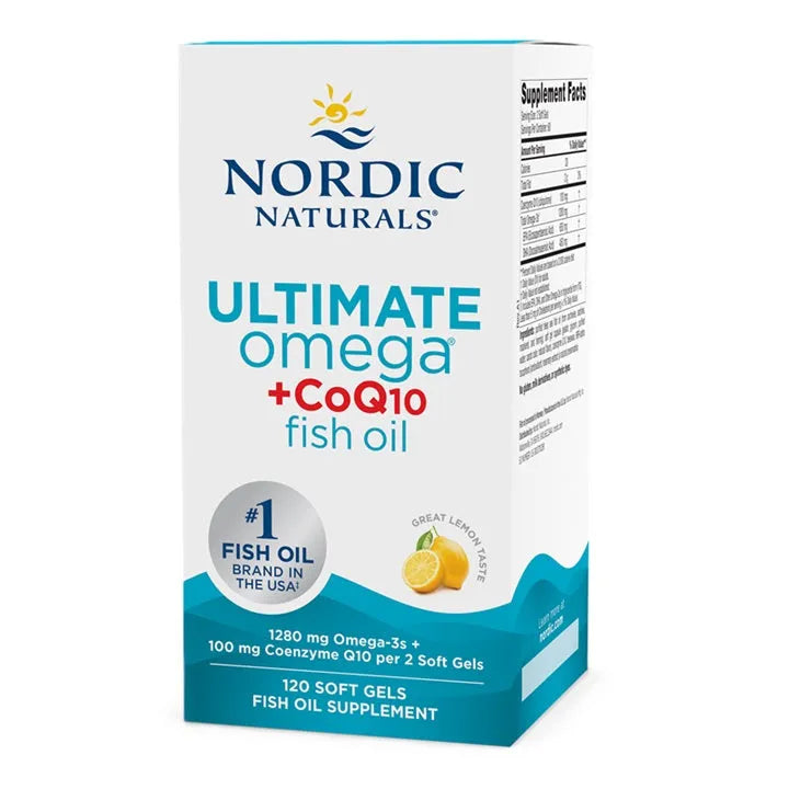 Ultimate Omega + CoQ10 1280mg Lemon - 120 softgels - Nordic Naturals - Papildai