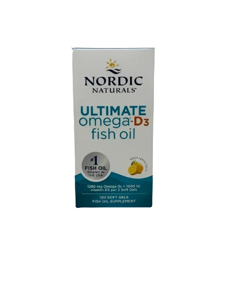 Ultimate Omega-D3 Fish Oil 1280mg Lemon - 120 softgels - Nordic Naturals - Papildai