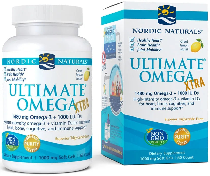 Ultimate Omega Xtra 1480mg Lemon - 60 softgels - Nordic Naturals - Papildai