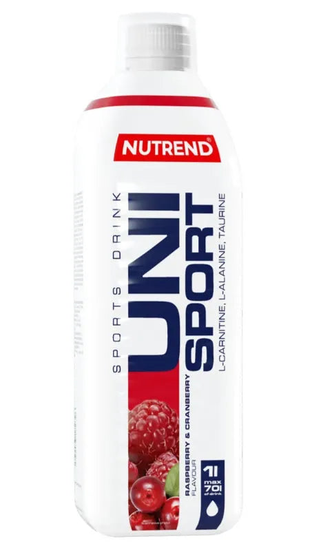 Unisport Raspberry & Cranberry - 1000 ml - Nutrend - Sporto papildai