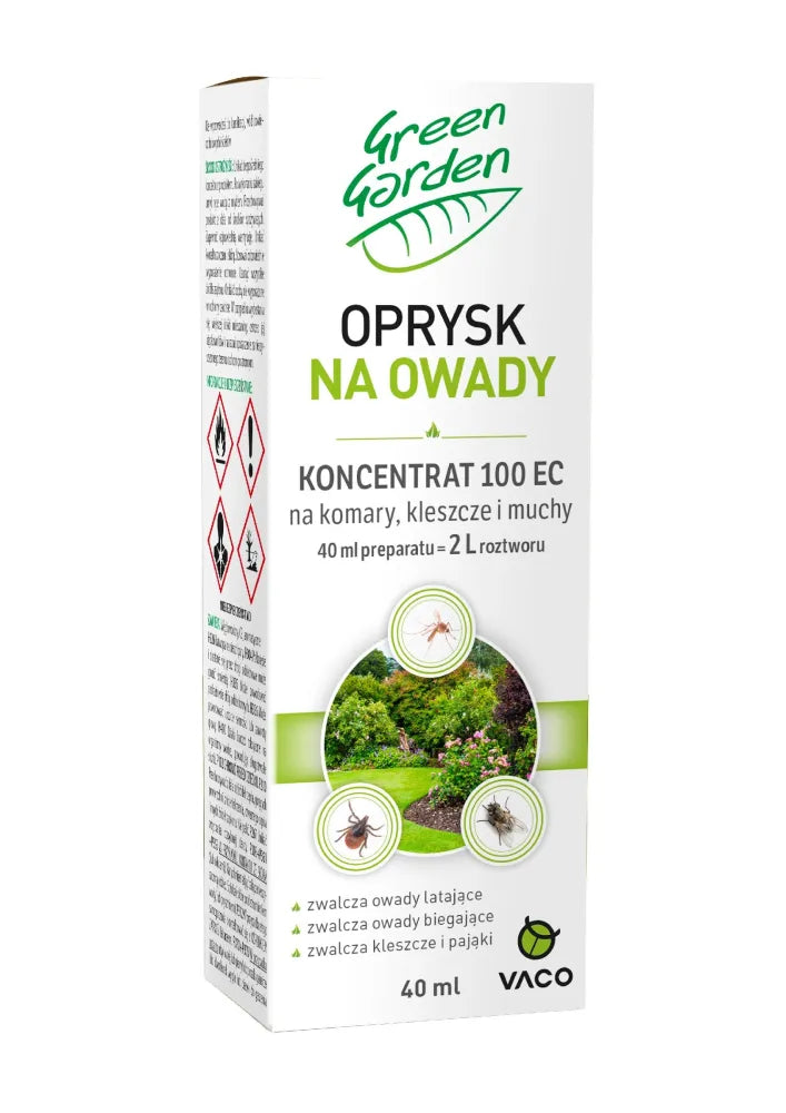 VACO GREEN GARDEN Concentrate 100 EC prieš uodus erkės ir muses - purškimui 40m - Medicinos slaugos prekės