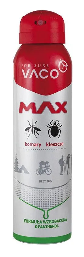 VACO MAX Purškiklis prieš uodus erkes ir mašalaus 100 ml - Medicinos slaugos prekės
