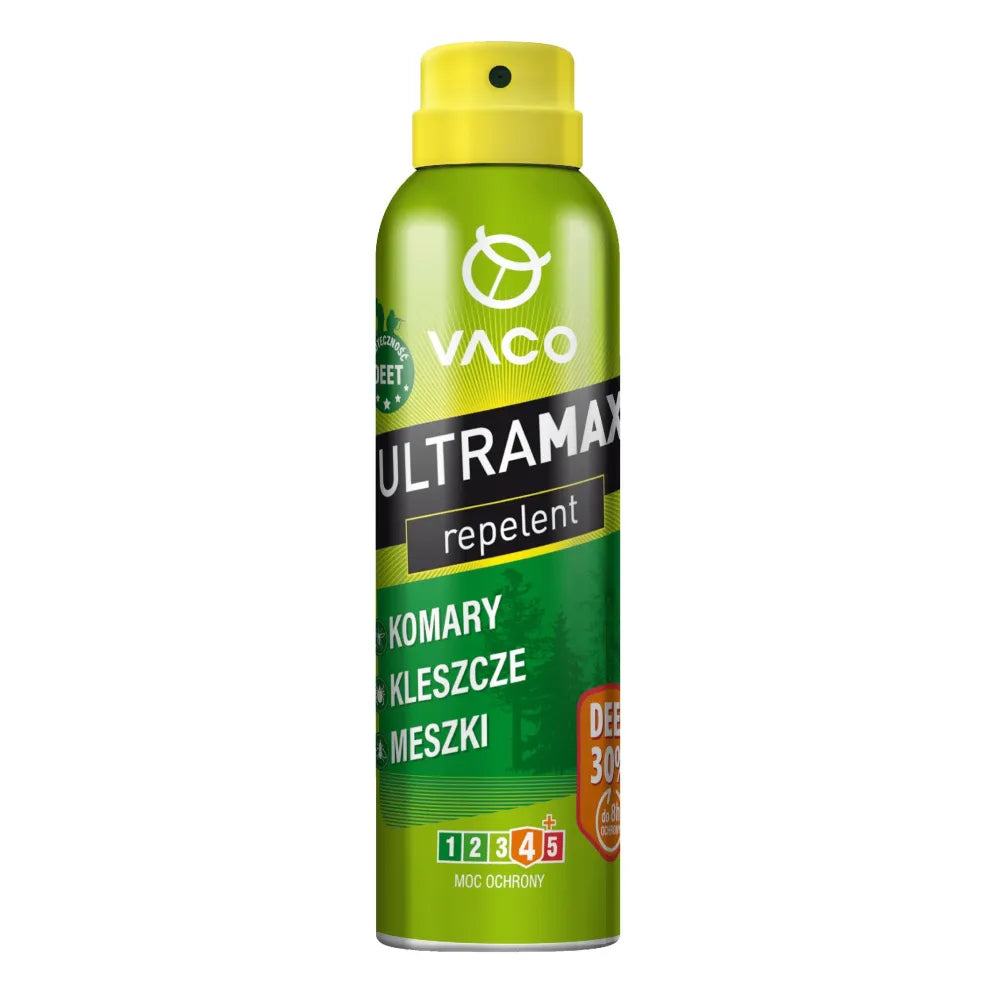 VACO ULTRAMAX Uodų erkių ir mašalų purškiklis DEET 30% 170ml - Medicinos slaugos prekės